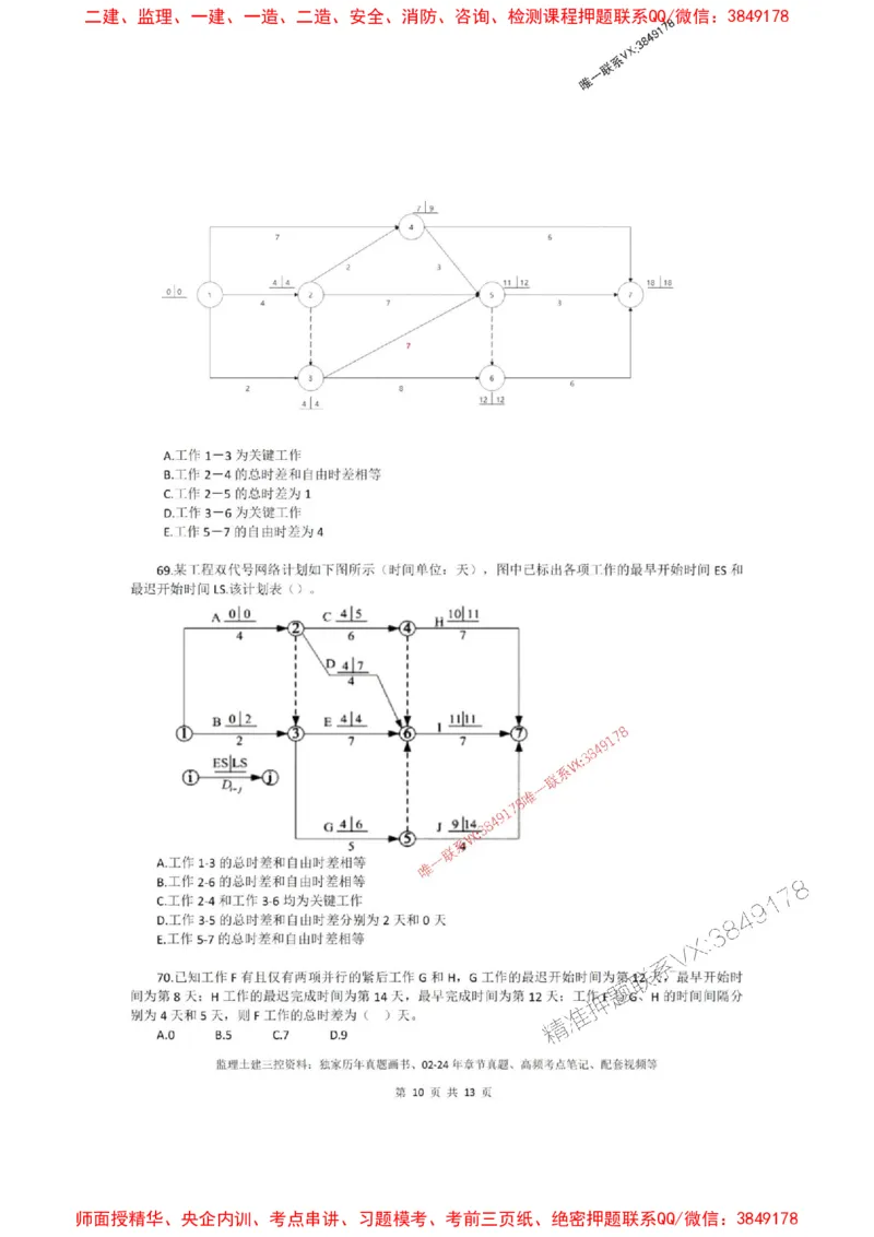 2025版目标控制（土木）计算题特训_1_监理工程师_2025监理工程师_2025年监理工程师SVIP_2025年监理土建控制SVIP_05-考前密训✿央企特训✿机构普押