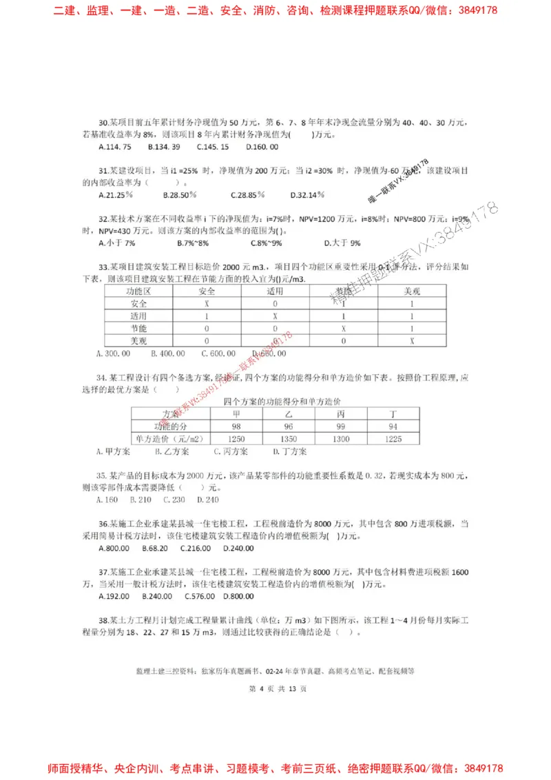 2025版目标控制（土木）计算题特训_1_监理工程师_2025监理工程师_2025年监理工程师SVIP_2025年监理土建控制SVIP_05-考前密训✿央企特训✿机构普押