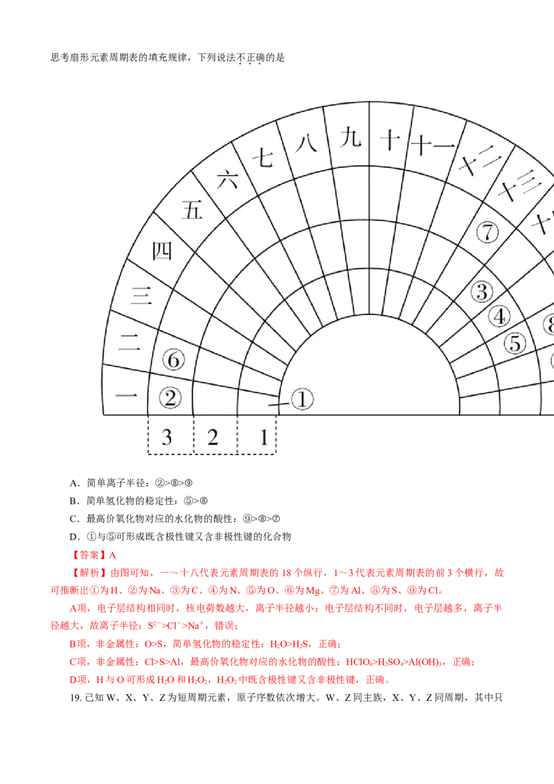 期末模拟卷（二）（解析版）_E015高中全科试卷_化学试题_必修1_1.新版人教版高中化学试卷必修一_4.期末试卷_期末模拟卷（二）