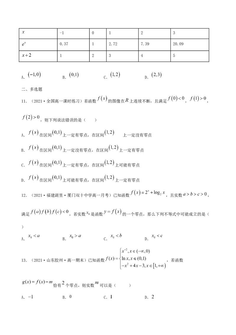 4.5函数的应用（二）（原卷版）_E015高中全科试卷_数学试题_必修1_02.同步练习_1.同步练习（2022-2023学年）_4.5函数的应用（二）（含解析）
