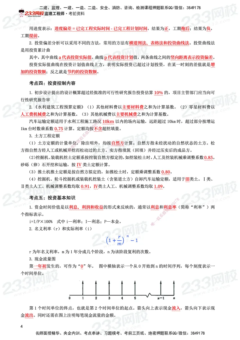 233-水利控制-考前10页纸_监理工程师_2025监理工程师_2025年监理工程师SVIP_2025年监理水利控制SVIP_05-考前密训✿央企特训✿机构普押_16-水利控制《考前10页纸》233