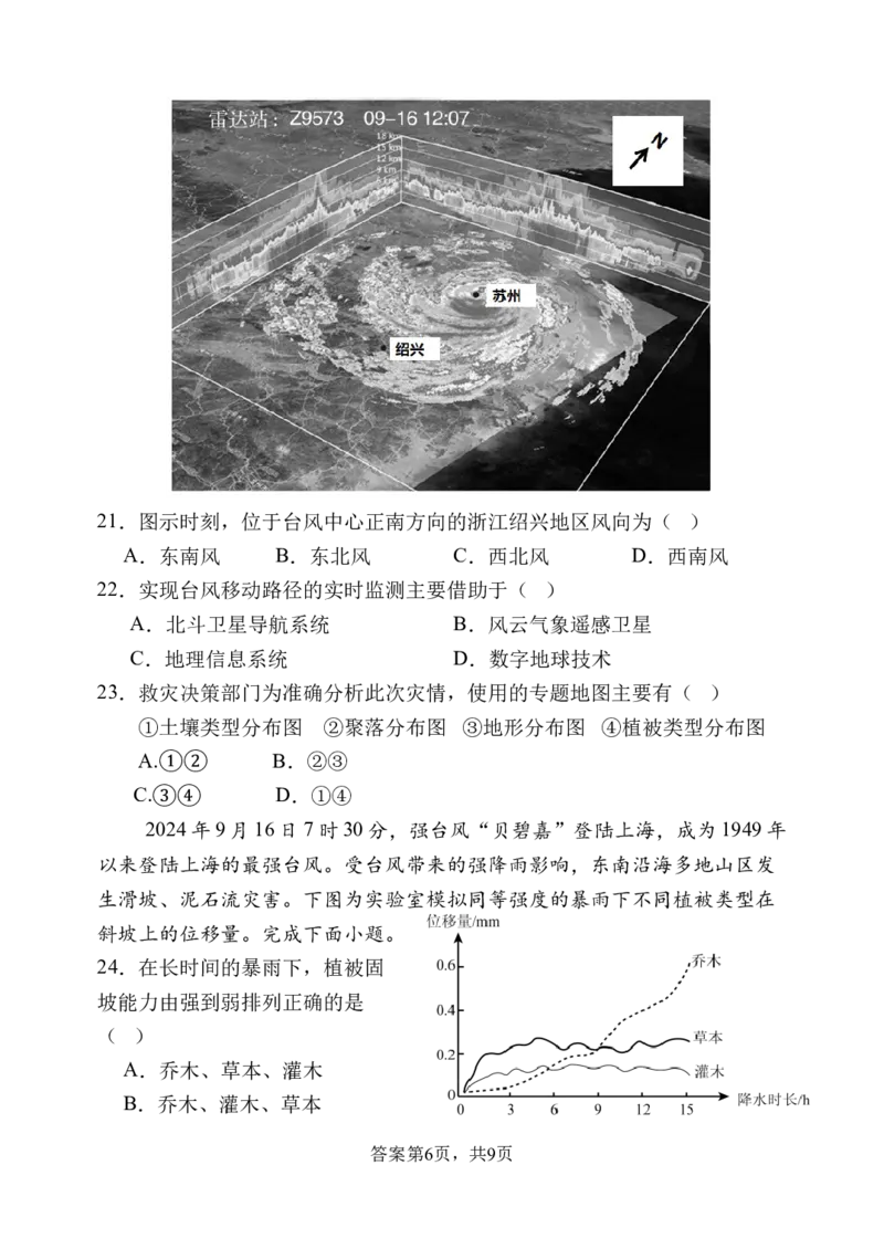 山东省德州市夏津第一中学2025-2026学年高一上学期12月月考地理试题（含答案）_2024-2025高一（7-7月题库）_2026年1月高一