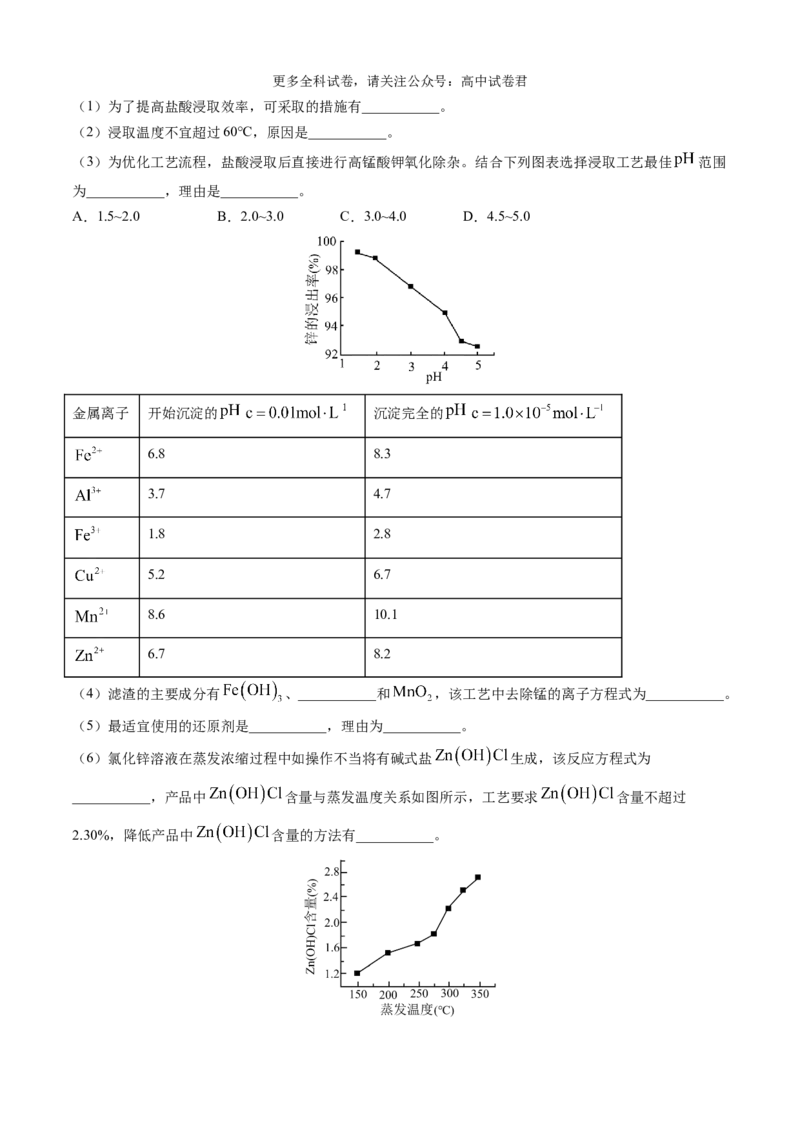 化学（九省联考真题完全解读，甘肃卷）-2024年1月&ldquo;九省联考&rdquo;真题完全解读与考后提升_2024年4月_其他_2024年1月新&ldquo;九省联考&rdquo;考后提升卷（原卷+解析）