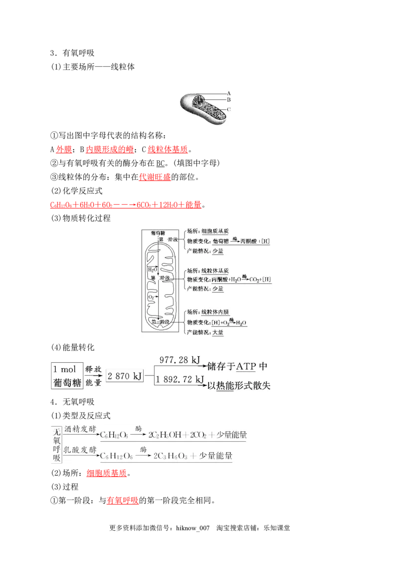 5.3细胞呼吸的原理和应用-2022-2023学年高一生物上学期课后培优分级练（2019人教版必修1）（解析版）_E015高中全科试卷_生物试题_必修1_2.同步练习_1.同步练习（第一套）