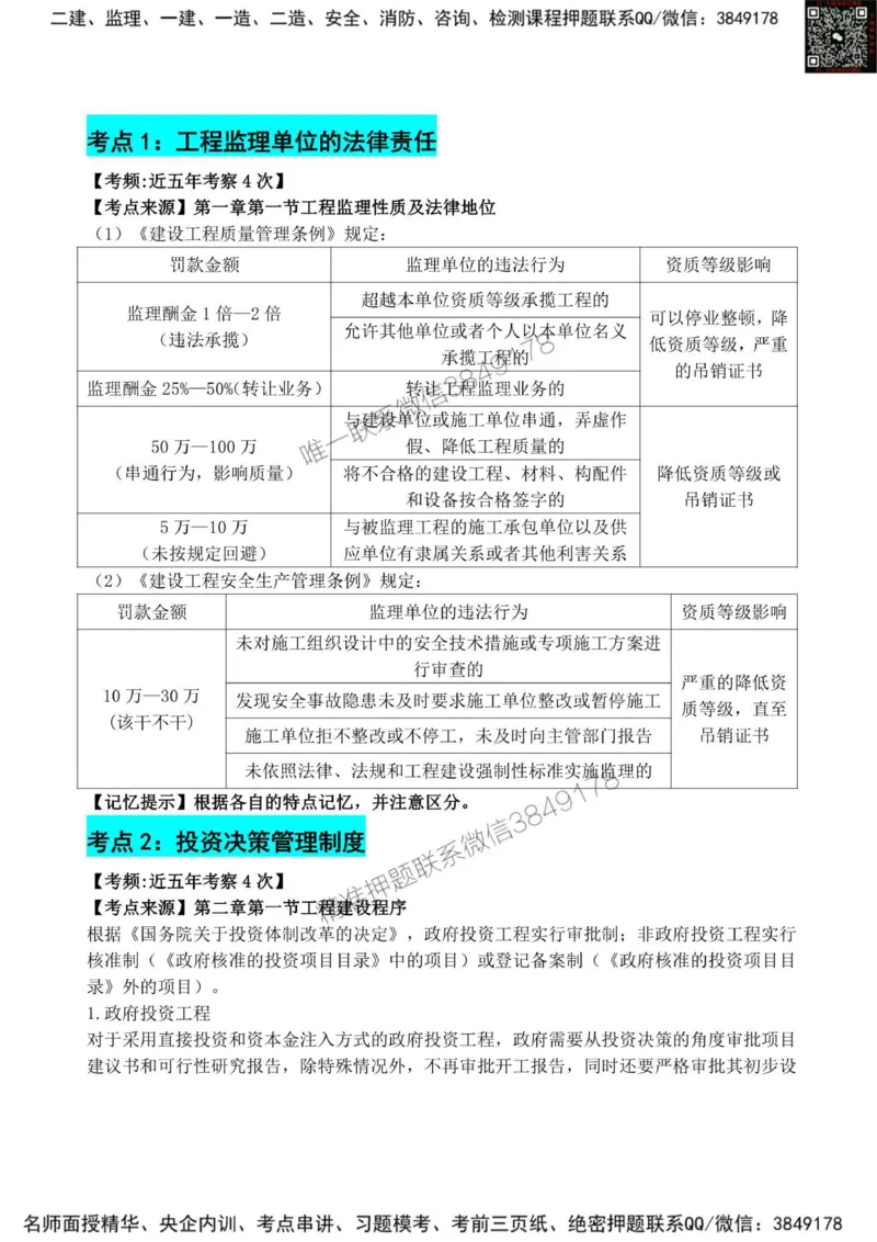 2025监理《法规》考前狂背50点_监理工程师_2025监理工程师_2025年监理工程师SVIP_2025年监理概论法规SVIP_01-精华文档✿电子教材✿历年真题_25-法规《考前狂背50点》SMR
