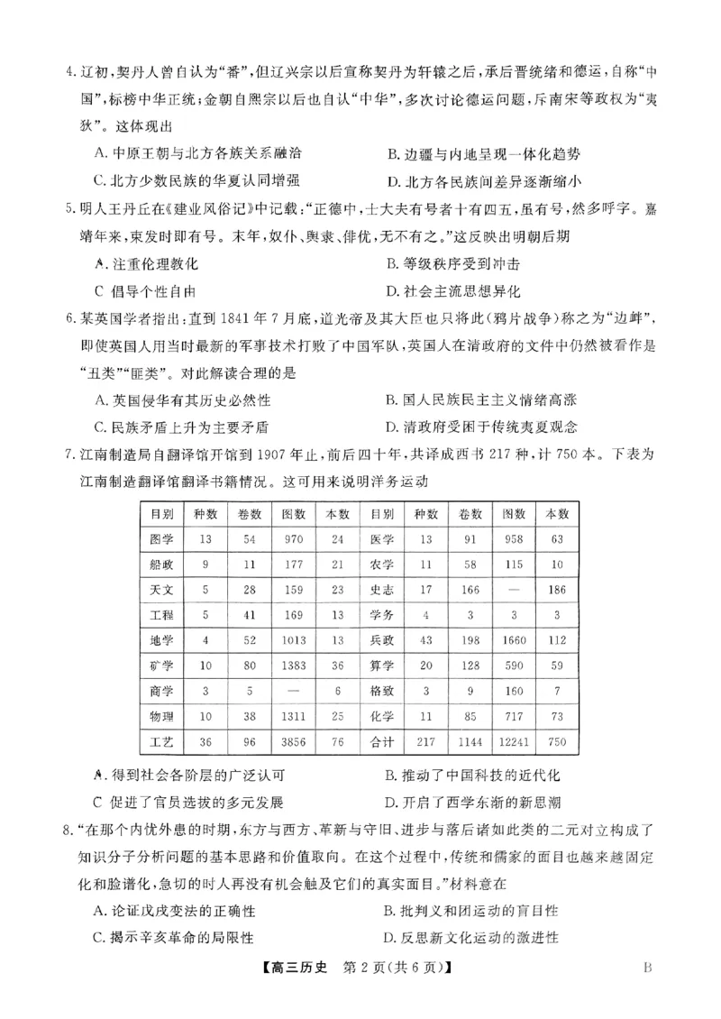 历史-吉林省金科大联考2024届高三2月质量检测(1)_2024年2月_022月合集_2024届吉林省金科大联考高三2月质量检测更新中