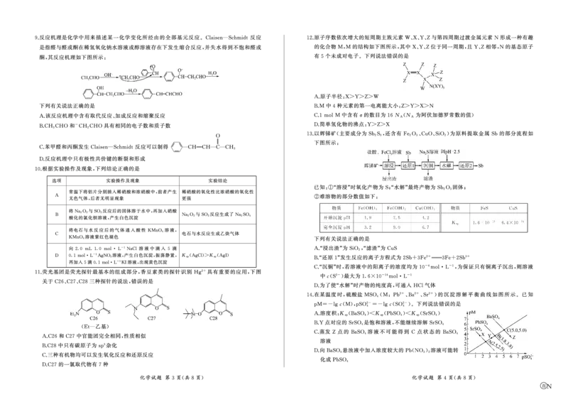 化学_2024年2月_01每日更新_04号_2024届百师联盟高三一轮复习(五)河北卷_百师联盟2024届高三一轮复习(五)河北卷化学