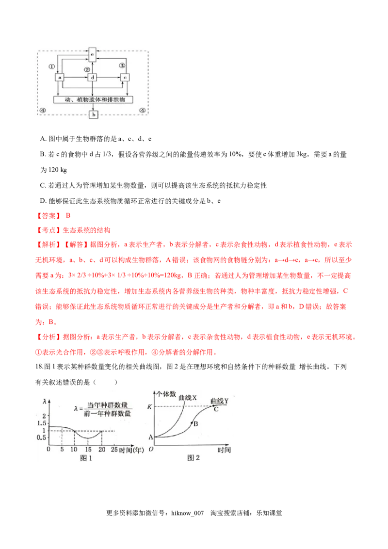 学易金卷：2020-2021学年高二生物上学期期末测试卷01（人教版2019选择性必修2）（解析版）_E015高中全科试卷_生物试题_选修2_4.期末试卷