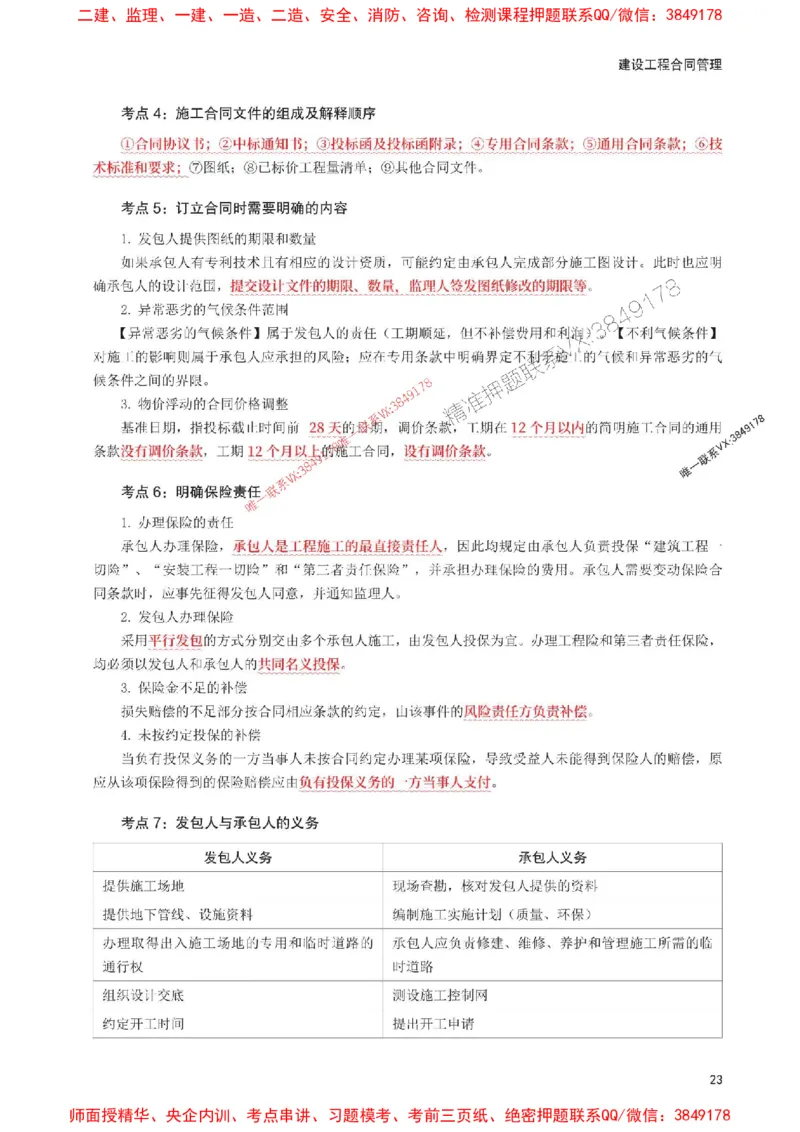 2025年监理工程师考试《合同管理》考前30页纸_监理工程师_2025监理工程师_2025年监理工程师SVIP_2025年监理合同管理SVIP_05-考前密训✿央企特训✿机构普押