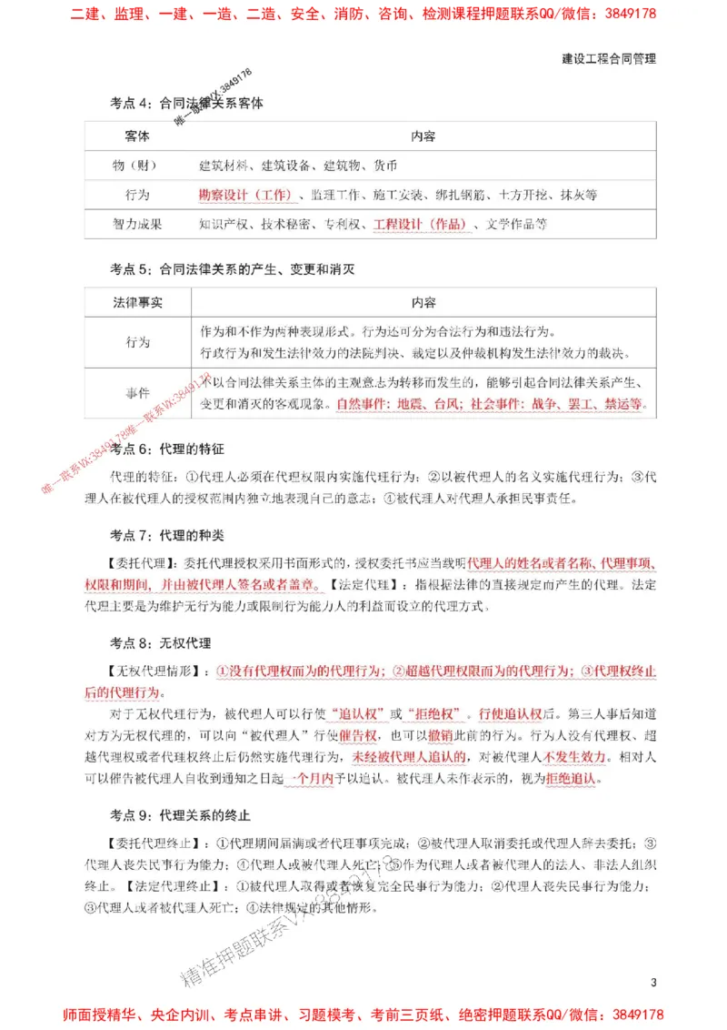 2025年监理工程师考试《合同管理》考前30页纸_监理工程师_2025监理工程师_2025年监理工程师SVIP_2025年监理合同管理SVIP_05-考前密训✿央企特训✿机构普押