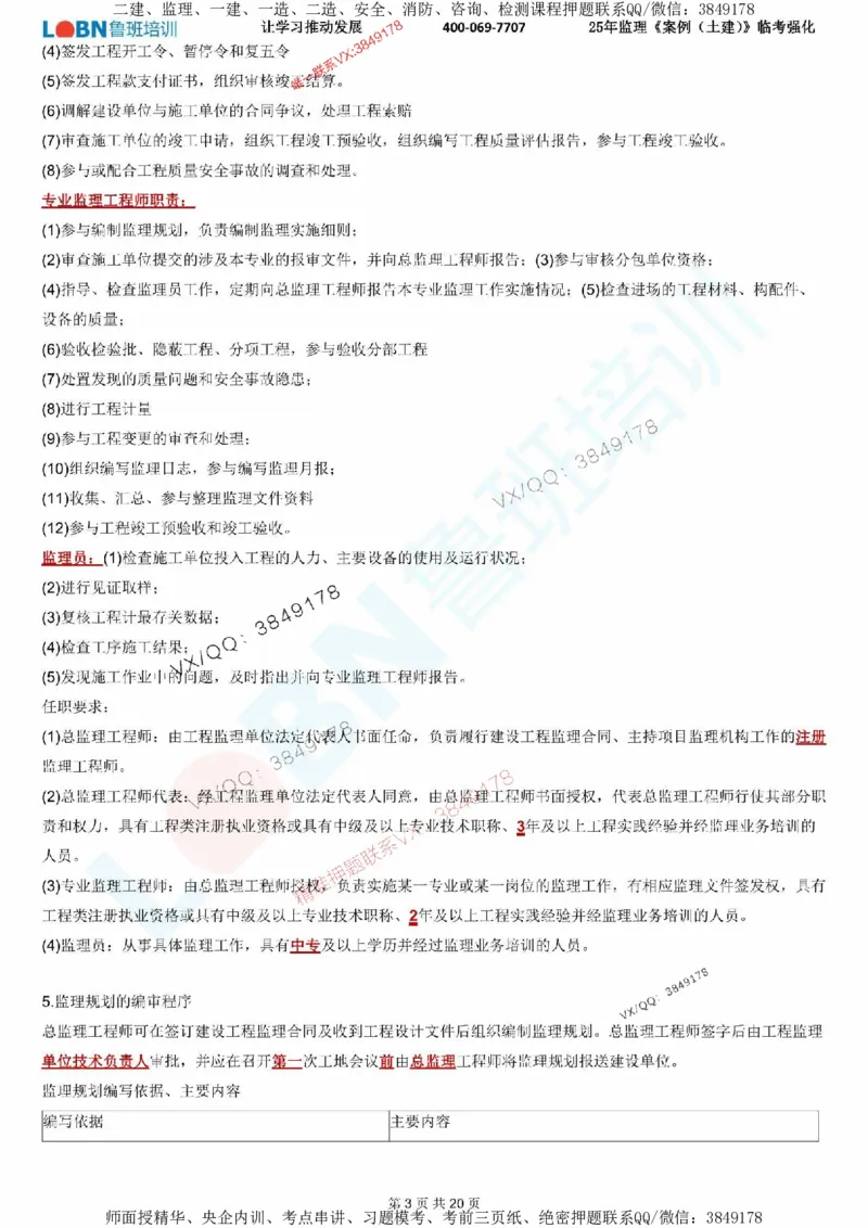 2025年监理《案例分析（土建）》LB-万元临考强化_监理工程师_2025监理工程师_2025年监理工程师SVIP_2025年监理土建案例SVIP_05-考前密训✿央企特训✿机构普押