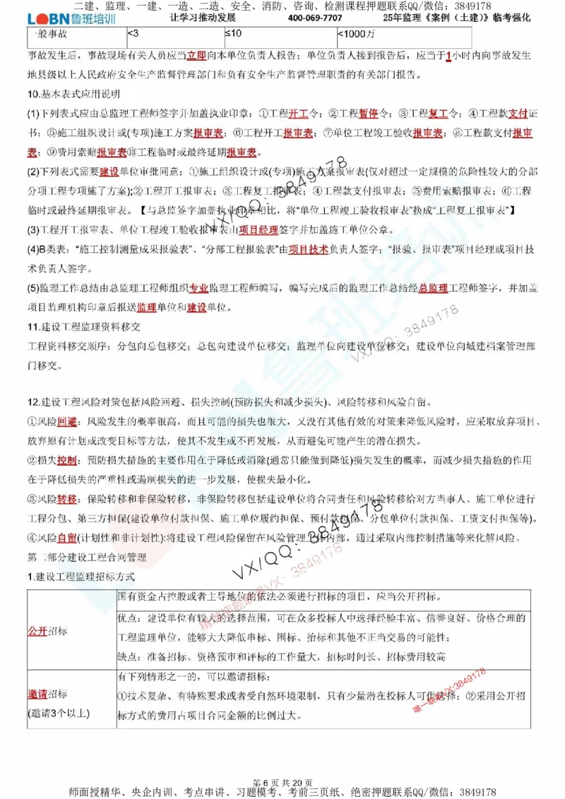 2025年监理《案例分析（土建）》LB-万元临考强化_监理工程师_2025监理工程师_2025年监理工程师SVIP_2025年监理土建案例SVIP_05-考前密训✿央企特训✿机构普押