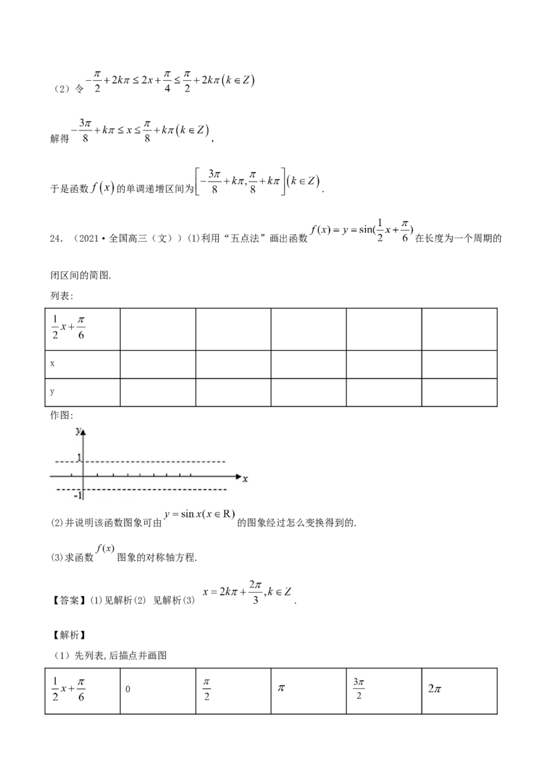 5.4三角函数的图象和性质（解析版）_E015高中全科试卷_数学试题_必修1_02.同步练习_1.同步练习（2022-2023学年）_5.4三角函数的图象和性质（含解析）