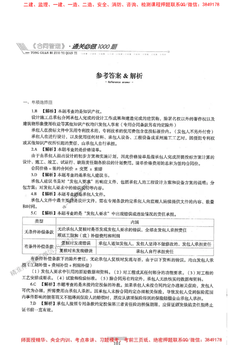 2025年监理合同管理-核心母题1000题推荐_监理工程师_2025监理工程师_2025年监理工程师SVIP_2025年监理合同管理SVIP_01-精华文档✿电子教材✿历年真题