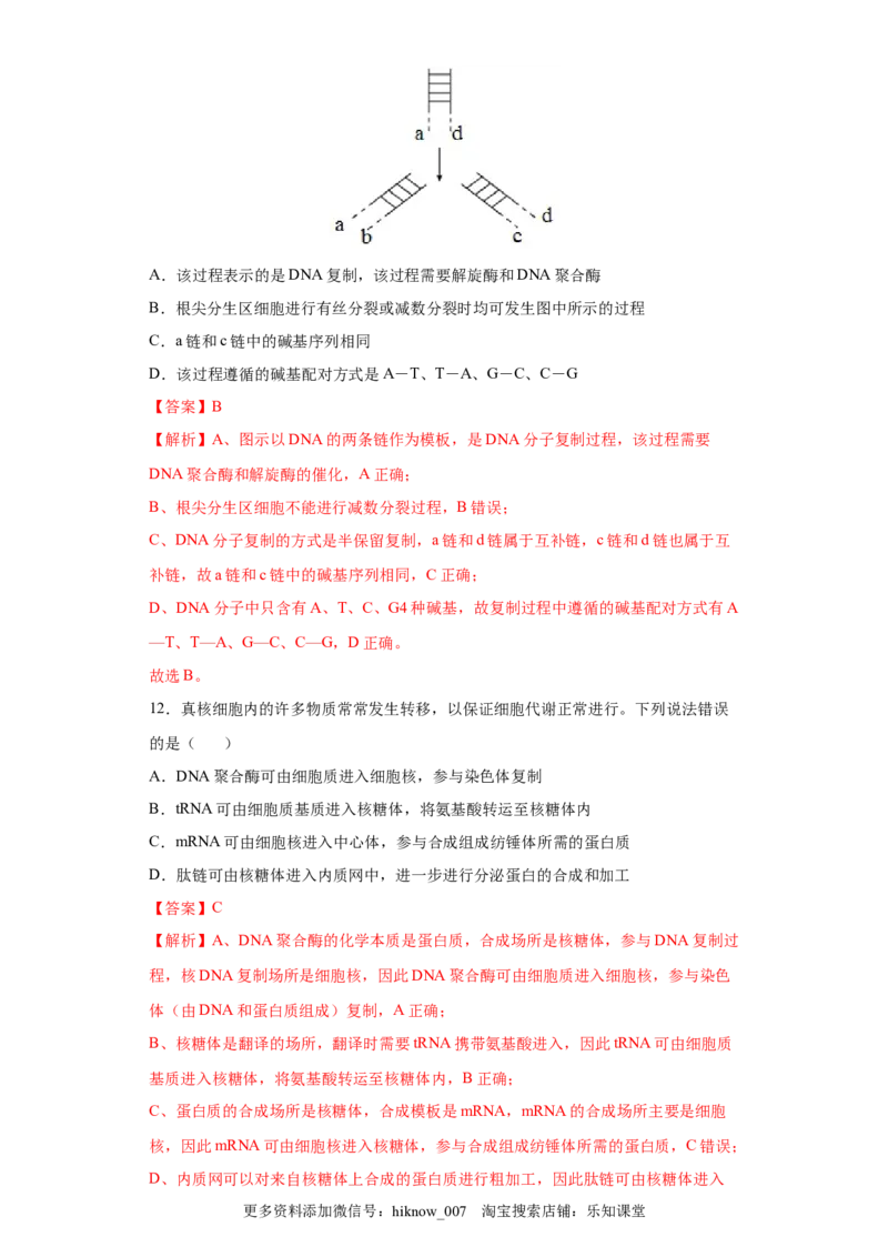 期末拔高卷2-冲刺期末高一生物下学期期末拔高冲刺卷（2019人教版）（解析版）_E015高中全科试卷_生物试题_必修2_4.期末试卷