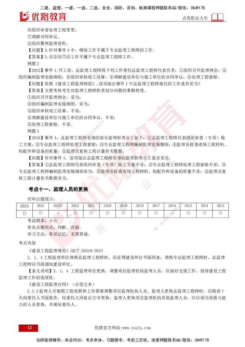 2025年监理《案例（土木）》冲刺密训（打印版）_监理工程师_2025监理工程师_2025年监理工程师SVIP_2025年监理土建案例SVIP_04-冲刺串讲✿考点强化✿小灶集训_讲义