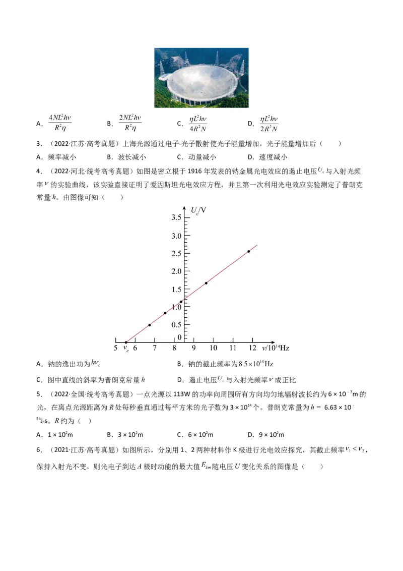 专题15原子结构原子核学易金卷：三年（2021-2023）高考物理真题分项汇编（全国通用）（原卷版）_2024年4月_其他_240413学易金卷：三年（2021-2023）高考物理真题分项汇编（全国通用）