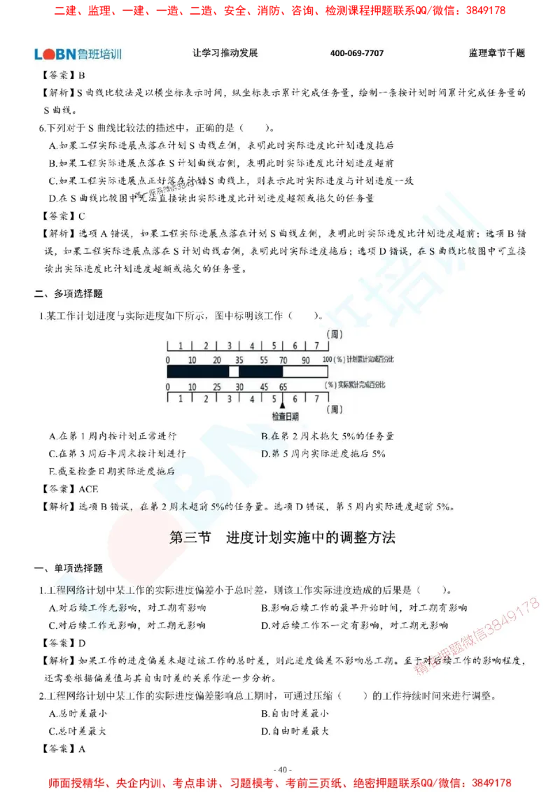 2025年监理《进度控制（土木建筑工程）》章节千题-答案版_监理工程师_2025监理工程师_2025年监理工程师SVIP_2025年监理土建控制SVIP_01-精华文档✿电子教材✿历年真题