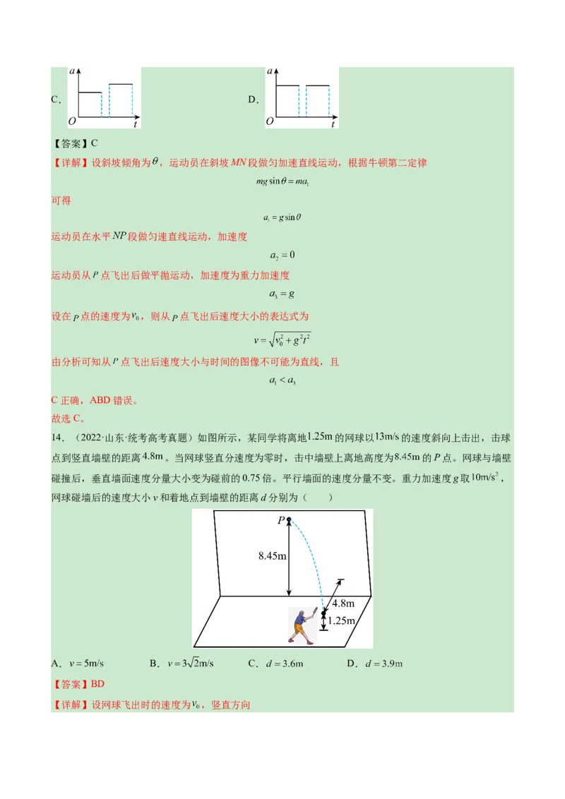 专题04曲线运动-学易金卷：三年（2021-2023）高考物理真题分项汇编（全国通用）（解析版）_2024年4月_其他_240413学易金卷：三年（2021-2023）高考物理真题分项汇编（全国通用）