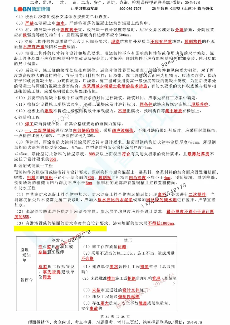 2025年监理《目标控制（土建）》LB-万元临考强化_监理工程师_2025监理工程师_2025年监理工程师SVIP_2025年监理土建控制SVIP_05-考前密训✿央企特训✿机构普押