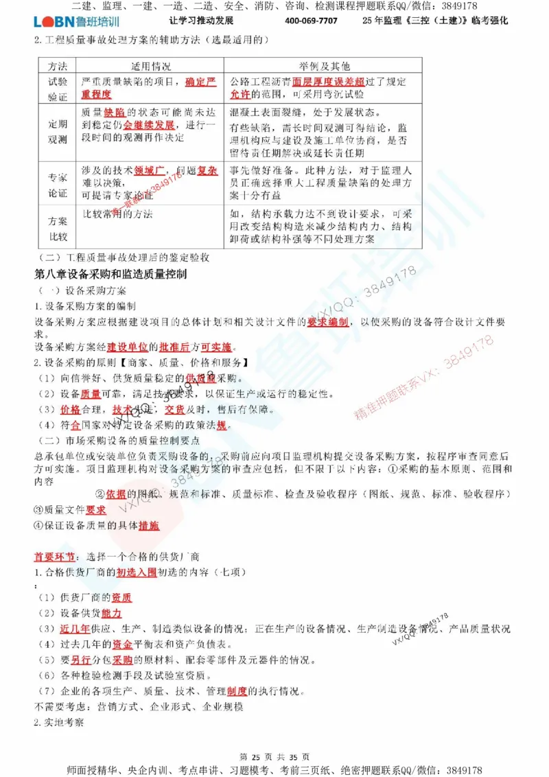 2025年监理《目标控制（土建）》LB-万元临考强化_监理工程师_2025监理工程师_2025年监理工程师SVIP_2025年监理土建控制SVIP_05-考前密训✿央企特训✿机构普押