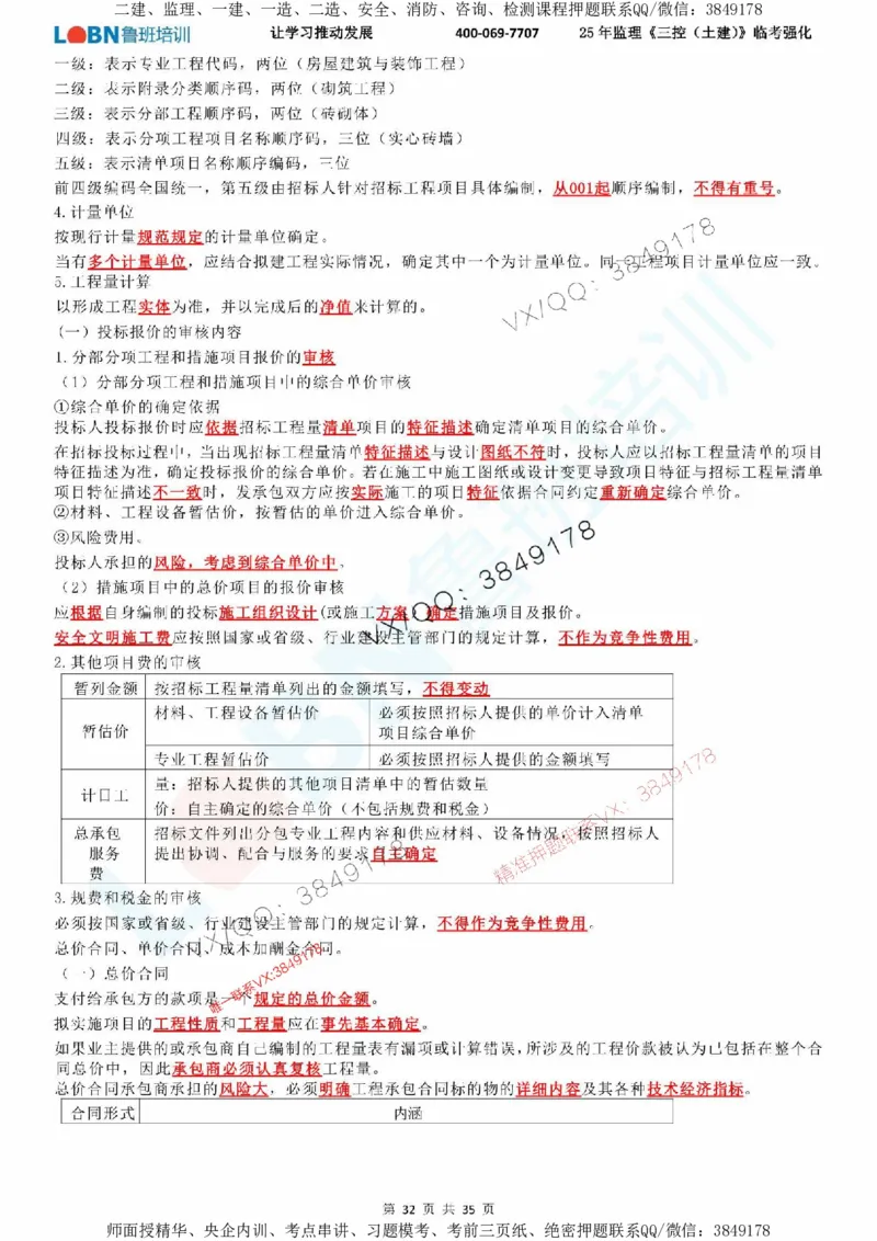 2025年监理《目标控制（土建）》LB-万元临考强化_监理工程师_2025监理工程师_2025年监理工程师SVIP_2025年监理土建控制SVIP_05-考前密训✿央企特训✿机构普押