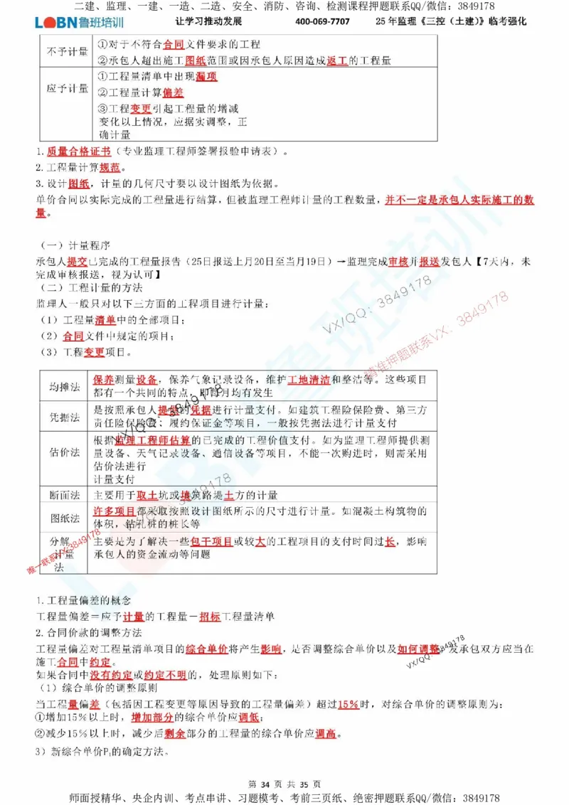 2025年监理《目标控制（土建）》LB-万元临考强化_监理工程师_2025监理工程师_2025年监理工程师SVIP_2025年监理土建控制SVIP_05-考前密训✿央企特训✿机构普押