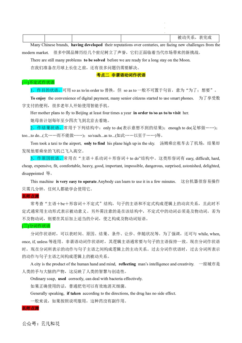 专题02非谓语动词（解析版）_2024-2025高一（7-7月题库）_2024年7月试卷_07082024年初升高英语无忧衔接（通用版）暑假自学课2024年新高一英语暑假提升精品讲义