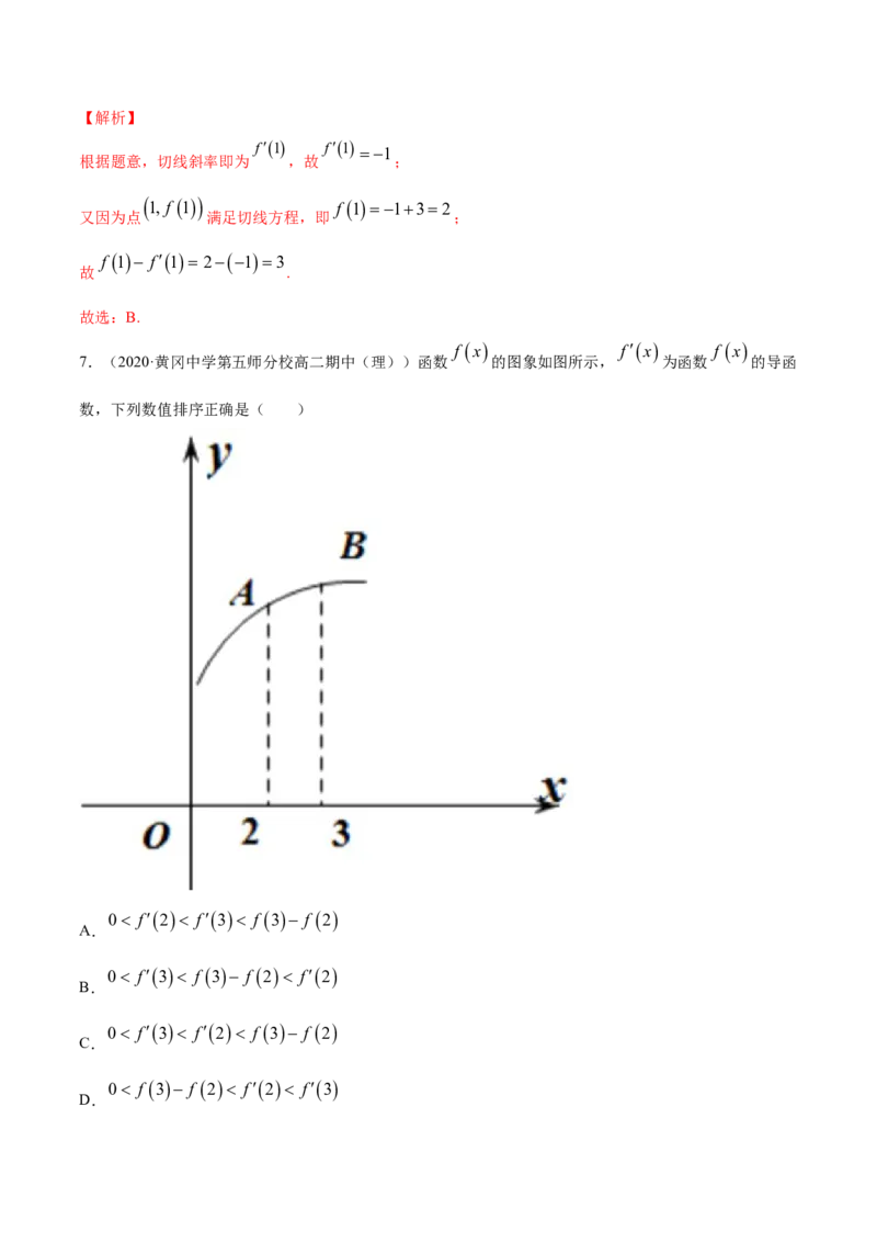 专题22导数的概念及其意义、导数的运算（解析版）_E015高中全科试卷_数学试题_选修2_06.专项练习_专题22导数的概念及其意义、导数的运算-高中数学新教材人教A版选择性必修配套提升训练