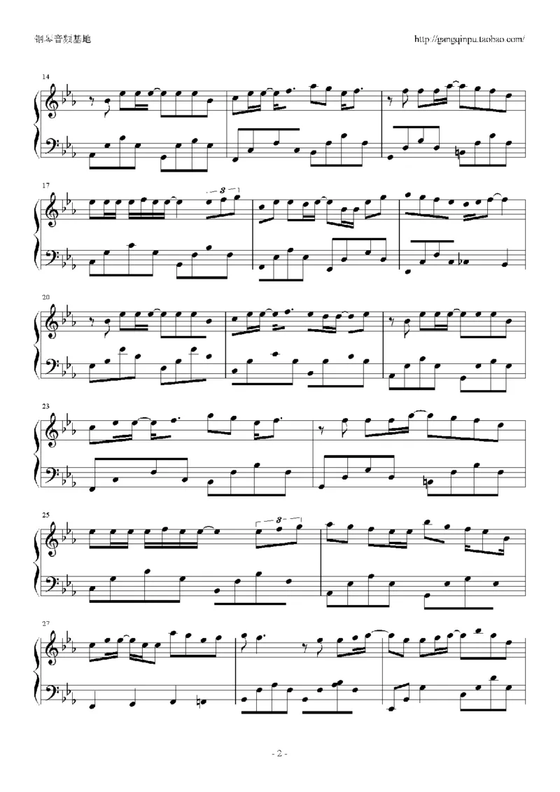 23、梁静茹（105页，共19首）_一万首著名钢琴曲谱哈农贝多芬合集视频教学电子版高清无水印可打印_3流行音乐谱_流行钢琴谱合集形式_高清PDF无水印