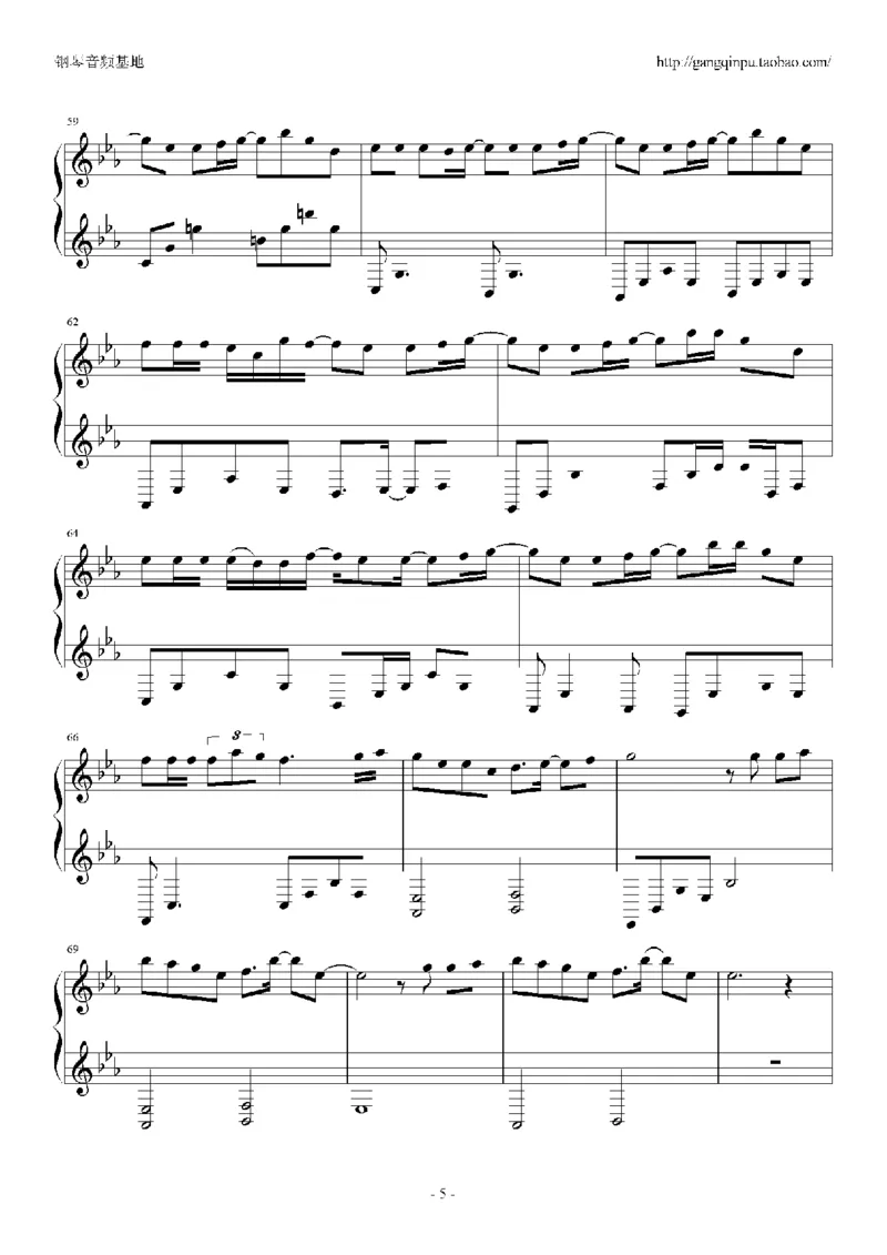 23、梁静茹（105页，共19首）_一万首著名钢琴曲谱哈农贝多芬合集视频教学电子版高清无水印可打印_3流行音乐谱_流行钢琴谱合集形式_高清PDF无水印