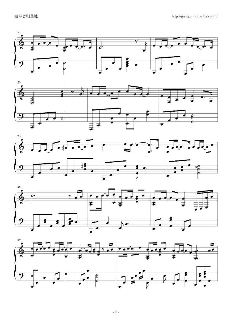 23、梁静茹（105页，共19首）_一万首著名钢琴曲谱哈农贝多芬合集视频教学电子版高清无水印可打印_3流行音乐谱_流行钢琴谱合集形式_高清PDF无水印