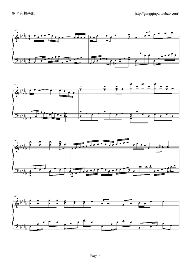 23、梁静茹（105页，共19首）_一万首著名钢琴曲谱哈农贝多芬合集视频教学电子版高清无水印可打印_3流行音乐谱_流行钢琴谱合集形式_高清PDF无水印