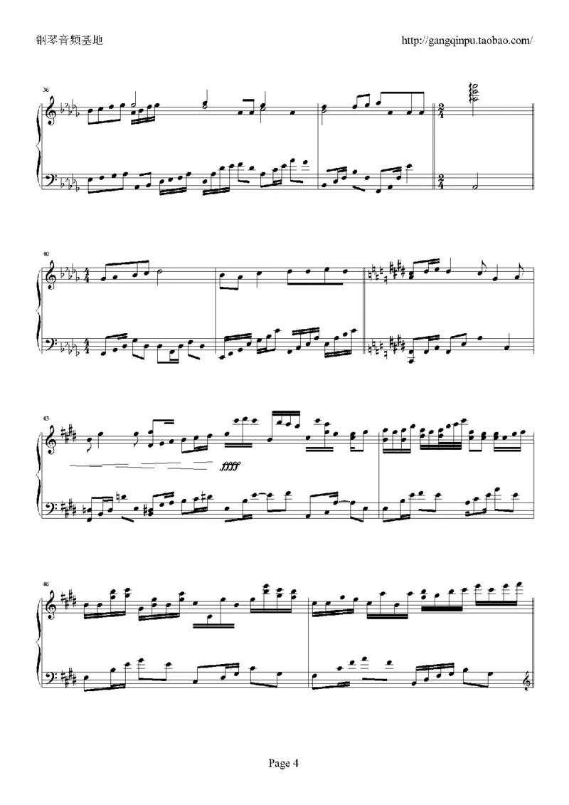 23、梁静茹（105页，共19首）_一万首著名钢琴曲谱哈农贝多芬合集视频教学电子版高清无水印可打印_3流行音乐谱_流行钢琴谱合集形式_高清PDF无水印