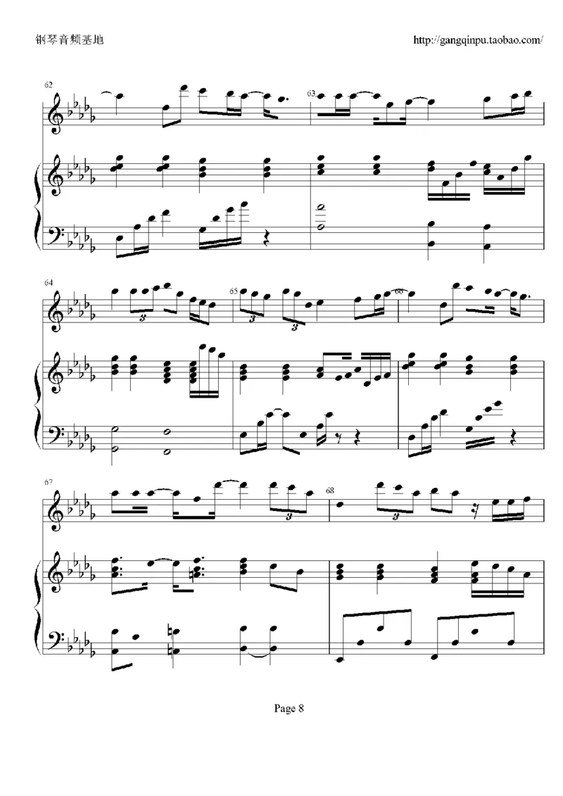 23、梁静茹（105页，共19首）_一万首著名钢琴曲谱哈农贝多芬合集视频教学电子版高清无水印可打印_3流行音乐谱_流行钢琴谱合集形式_高清PDF无水印