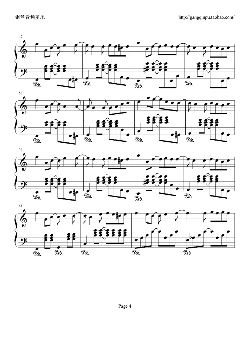 23、梁静茹（105页，共19首）_一万首著名钢琴曲谱哈农贝多芬合集视频教学电子版高清无水印可打印_3流行音乐谱_流行钢琴谱合集形式_高清PDF无水印