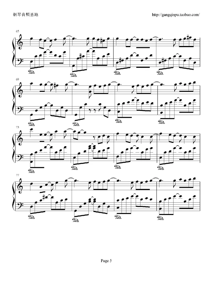 23、梁静茹（105页，共19首）_一万首著名钢琴曲谱哈农贝多芬合集视频教学电子版高清无水印可打印_3流行音乐谱_流行钢琴谱合集形式_高清PDF无水印