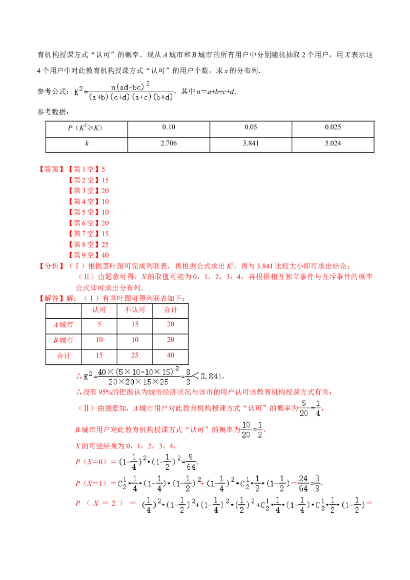 必刷卷01-高二数学下学期期末仿真必刷模拟卷（人教A版2019）（解析版）_E015高中全科试卷_数学试题_选修2_04.期末试卷_高二数学下学期期末仿真必刷模拟卷（人教A版2019）（5-5）