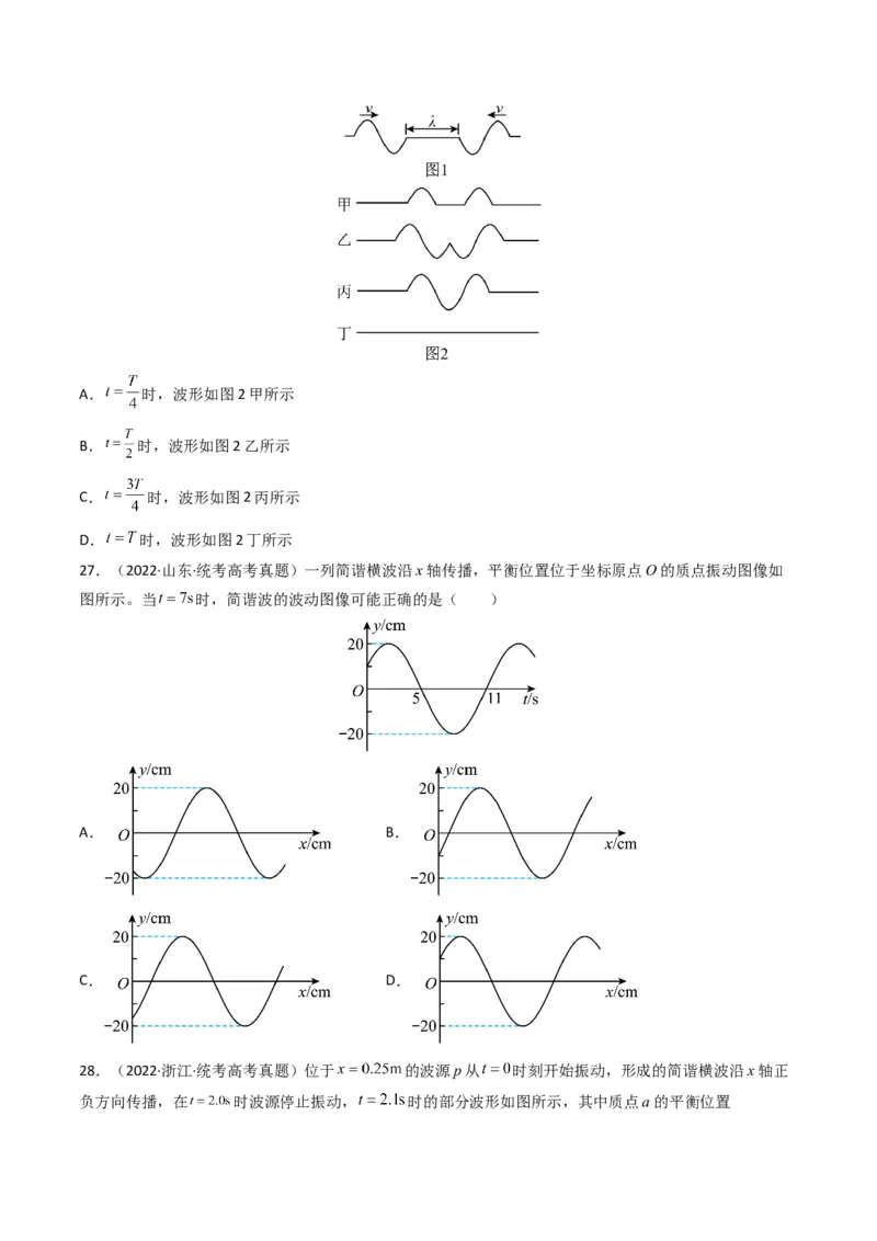 专题17机械振动与机械波学易金卷：三年（2021-2023）高考物理真题分项汇编（全国通用）（原卷版）_2024年4月_其他