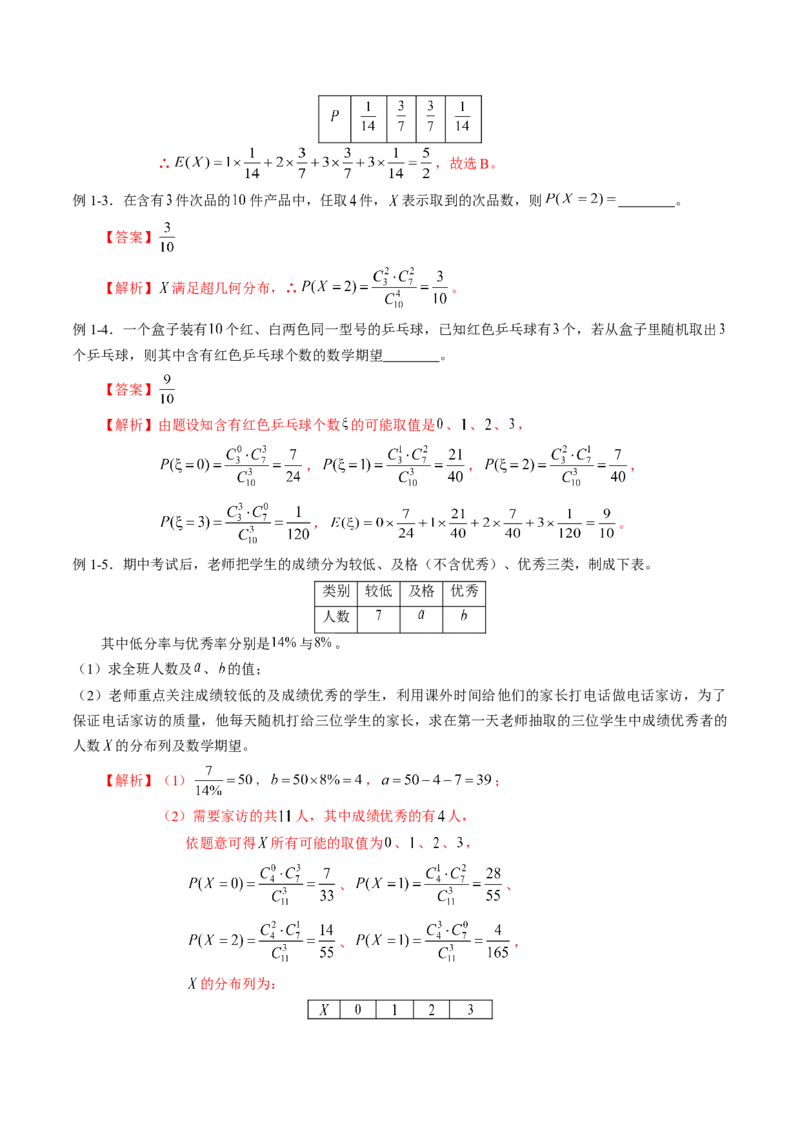 专题7.4二项分布与超几何分布（解析版）_E015高中全科试卷_数学试题_选修3_02.同步练习_课后培优练2023年