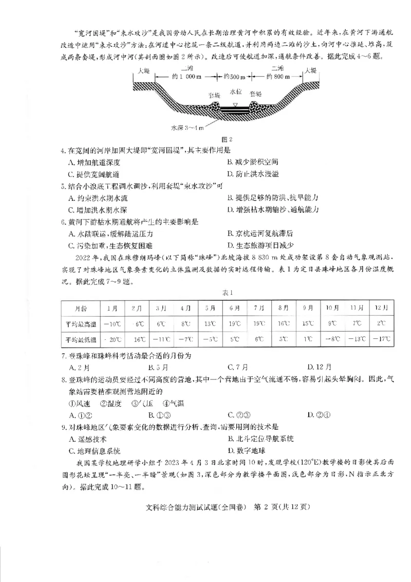 华大新高考联盟2024届高三4月教学质量测评文科综合试题（老教材全国卷）_2024年4月_01按日期_6号_2024届华大新高考联盟高三4月教学质量测评（老高考）