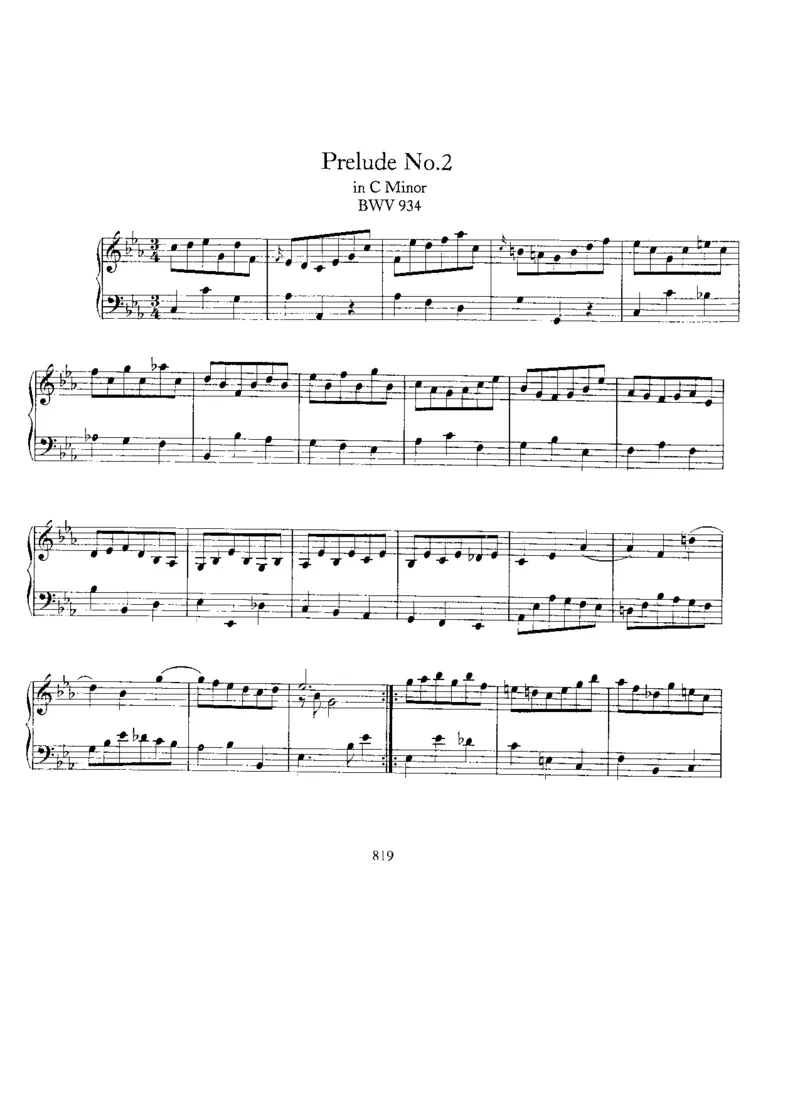 6Preludes,BWV933-938_一万首著名钢琴曲谱哈农贝多芬合集视频教学电子版高清无水印可打印_1古典钢琴知名音乐家谱_巴赫钢琴谱全集_Preludes，Fantasias，Fugues