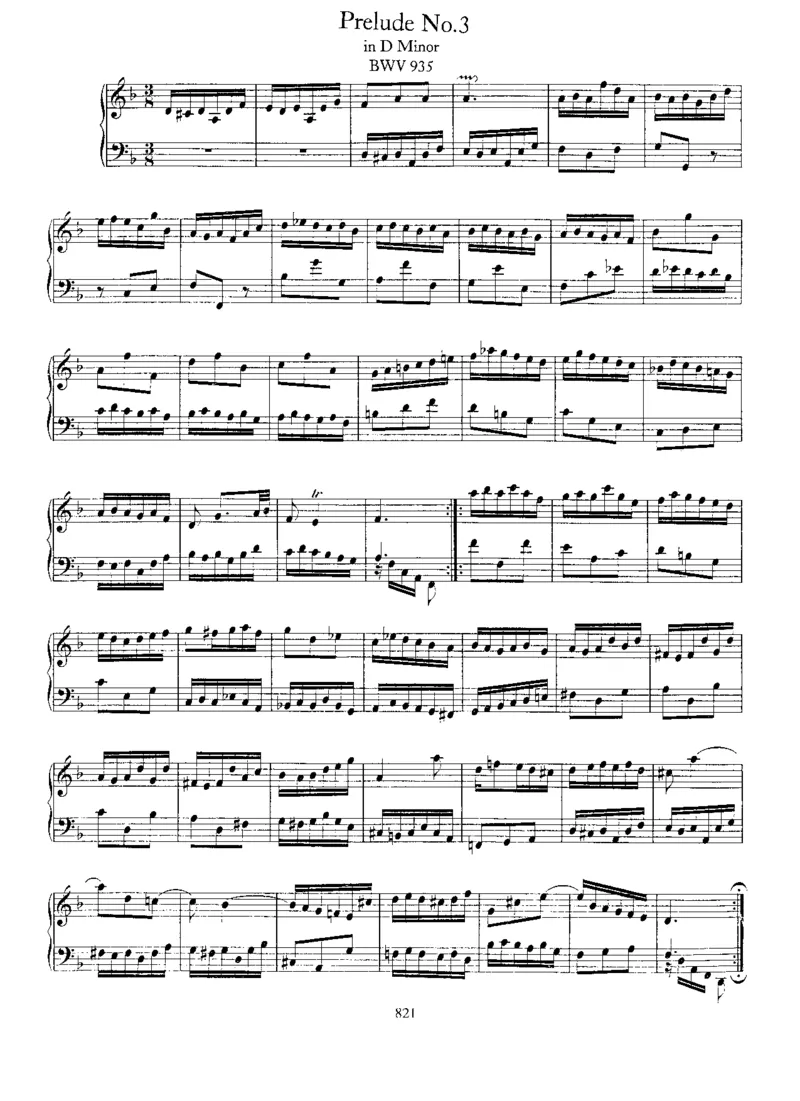 6Preludes,BWV933-938_一万首著名钢琴曲谱哈农贝多芬合集视频教学电子版高清无水印可打印_1古典钢琴知名音乐家谱_巴赫钢琴谱全集_Preludes，Fantasias，Fugues