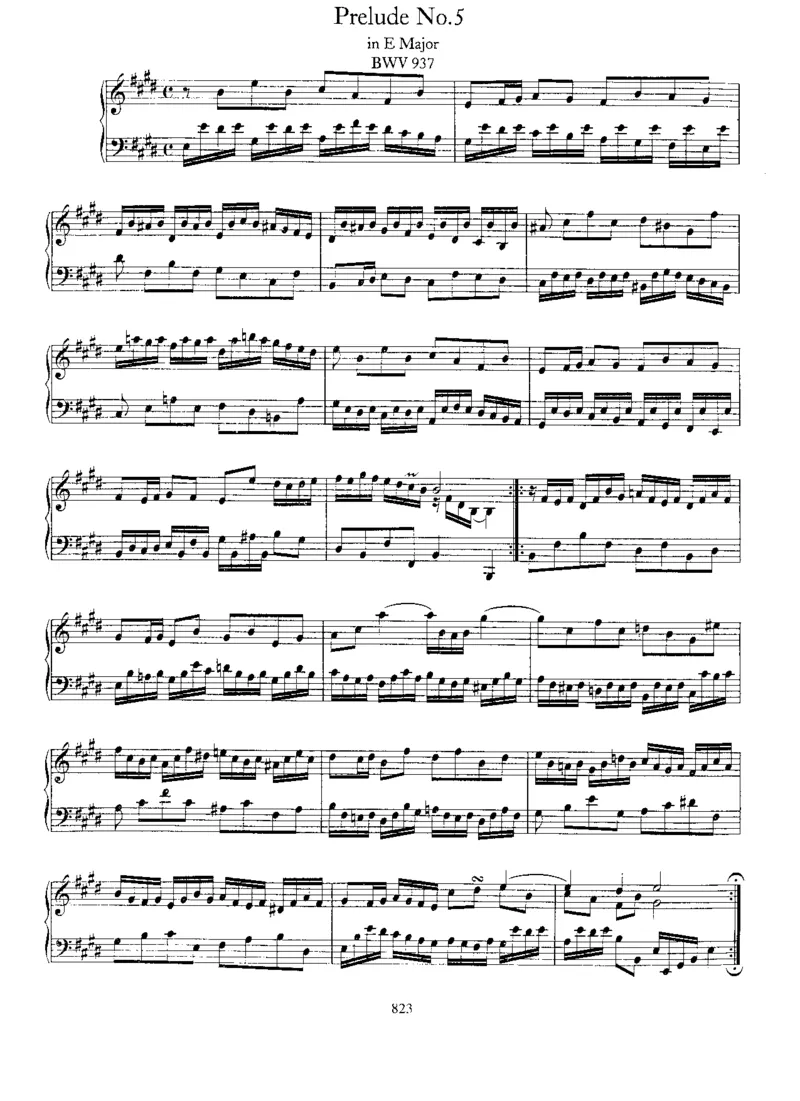 6Preludes,BWV933-938_一万首著名钢琴曲谱哈农贝多芬合集视频教学电子版高清无水印可打印_1古典钢琴知名音乐家谱_巴赫钢琴谱全集_Preludes，Fantasias，Fugues