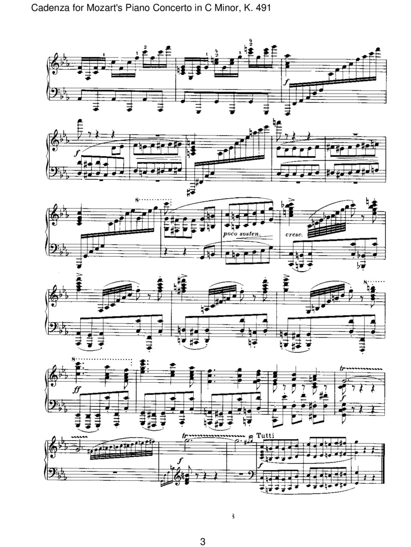CadenzaforMozart'sPianoConcertoinCMinor,K.491_一万首著名钢琴曲谱哈农贝多芬合集视频教学电子版高清无水印可打印_1古典钢琴知名音乐家谱_勃拉姆斯钢琴谱全集