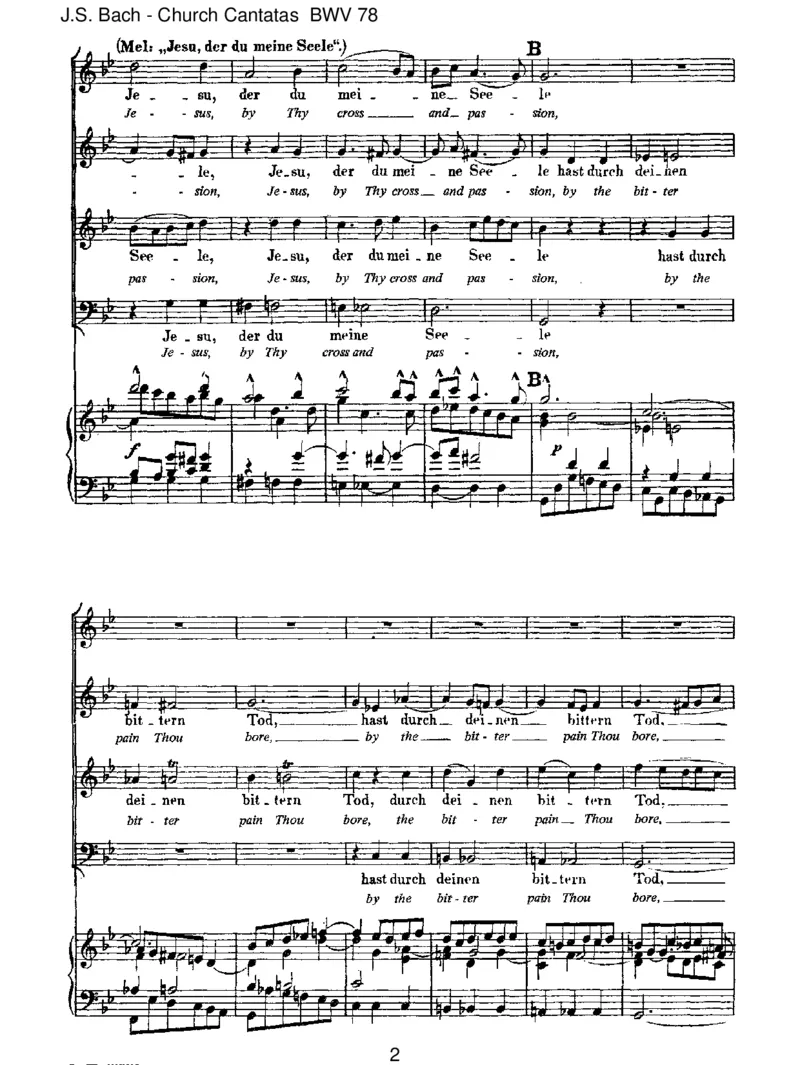BWV78Jesu,derdumeineSeele_一万首著名钢琴曲谱哈农贝多芬合集视频教学电子版高清无水印可打印_1古典钢琴知名音乐家谱_巴赫钢琴谱全集_J.S巴赫作品全集_JohannSebastianBach(1685-1750)巴赫