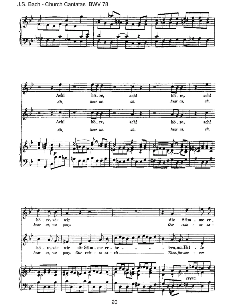 BWV78Jesu,derdumeineSeele_一万首著名钢琴曲谱哈农贝多芬合集视频教学电子版高清无水印可打印_1古典钢琴知名音乐家谱_巴赫钢琴谱全集_J.S巴赫作品全集_JohannSebastianBach(1685-1750)巴赫