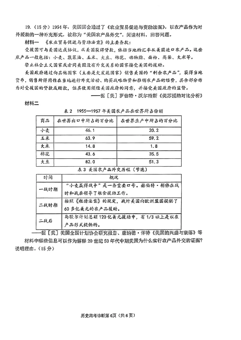 山东省烟台德州东营2024年高考诊断性测试历史(1)_2024年3月_013月合集_2024届山东省&ldquo;烟台一模&rdquo;2024年3月高考诊断性测试