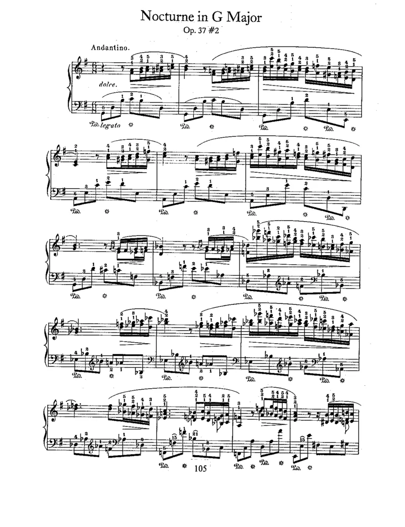 2Nocturnes,Op37_一万首著名钢琴曲谱哈农贝多芬合集视频教学电子版高清无水印可打印_1古典钢琴知名音乐家谱_肖邦钢琴谱全集_夜曲