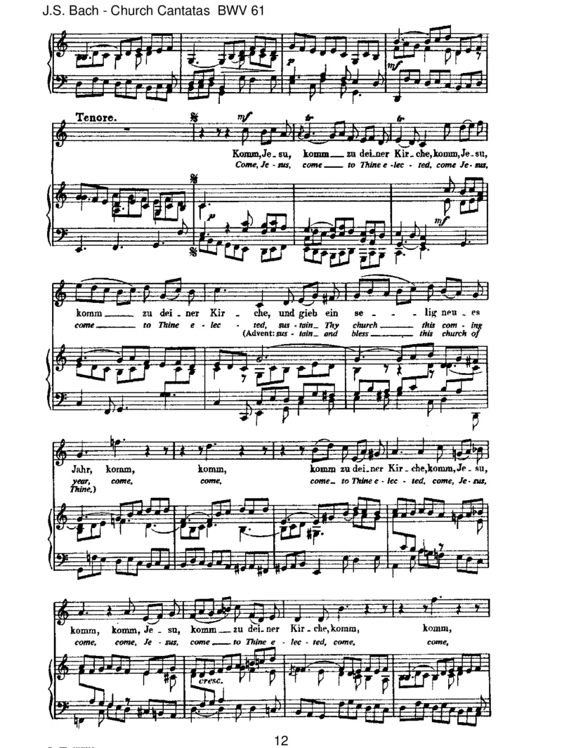 BWV61Nunkomm,derHeidenHeiland_一万首著名钢琴曲谱哈农贝多芬合集视频教学电子版高清无水印可打印_1古典钢琴知名音乐家谱_巴赫钢琴谱全集_J.S巴赫作品全集_JohannSebastianBach(1685-1750)巴赫